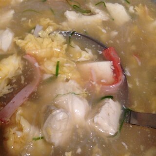 豆腐と春雨の中華スープ